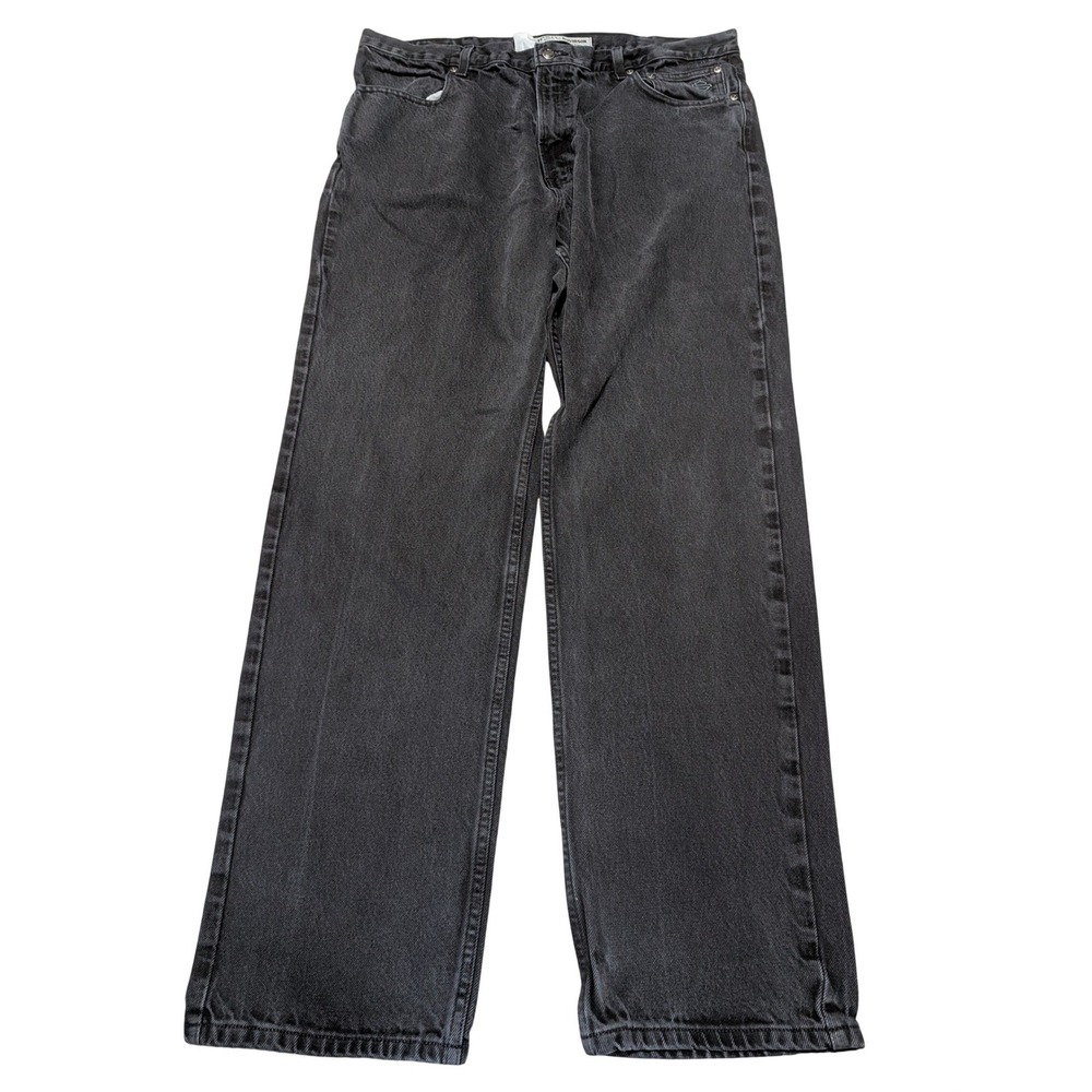 Harley-Davidson Jeans Mens 40x34‎ Black Relaxed Straight Leg Biker Moto Denim